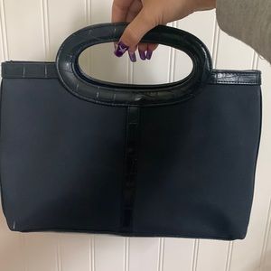 Navy blue handbag